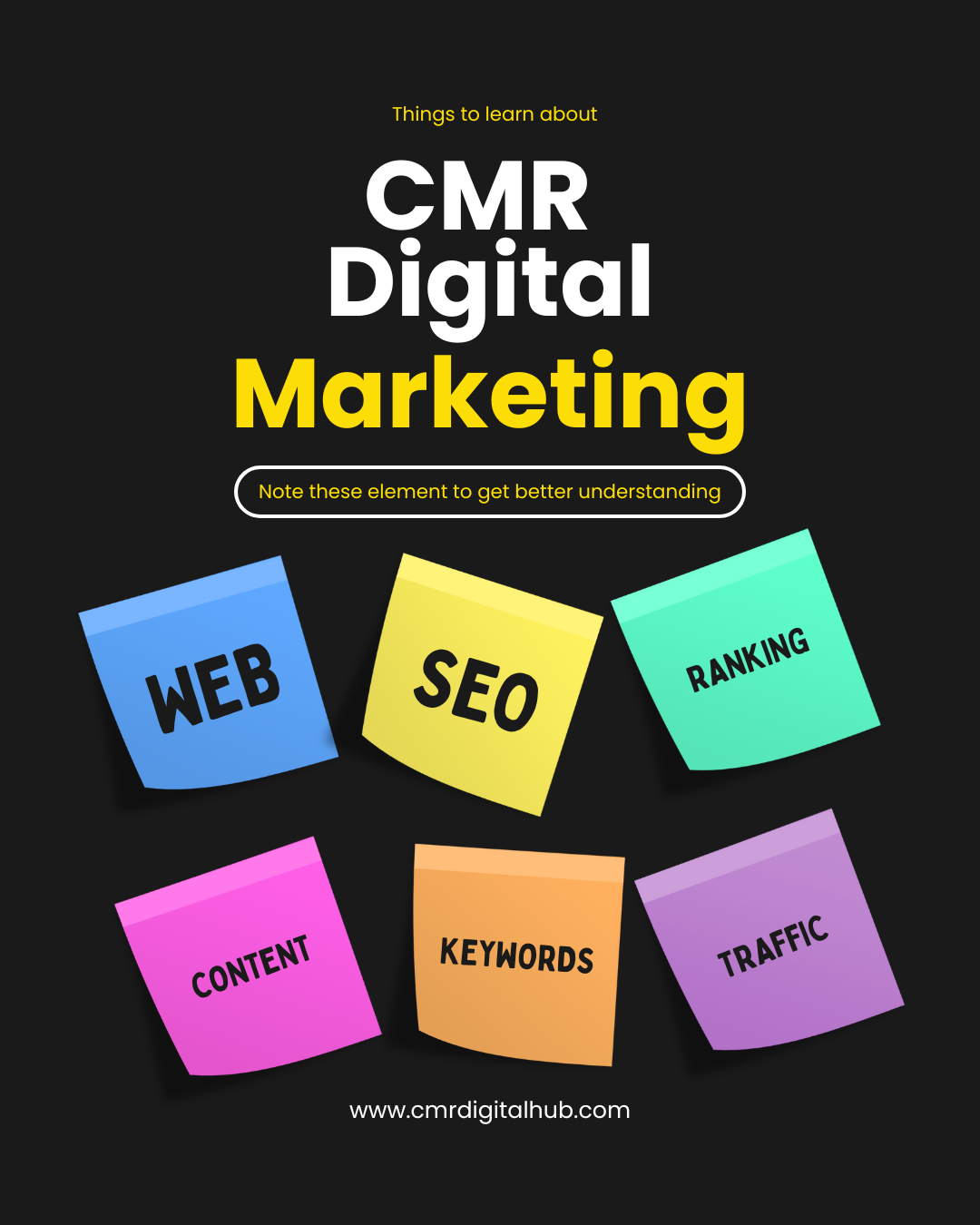 Black and Yellow Colorful Digital Marketing Instagram Post